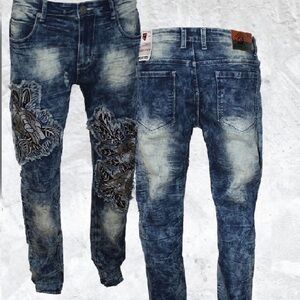 Men’s Stonewash Designer Denim Jeans
